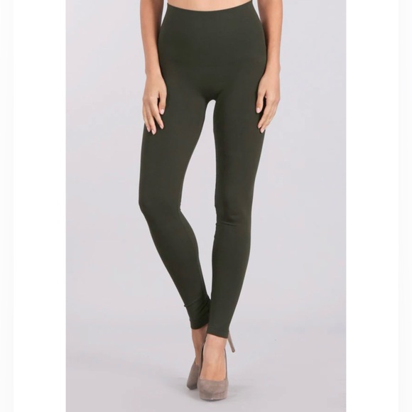 M. Rena Pants - M. Rena Cropped Tummy Tuck Legging, Dark Gray, Ultra Comfortable, One Size